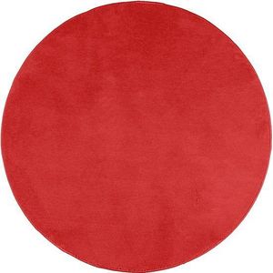 vidaXL - Vloerkleed - OVIEDO - laagpolig - Ø - 160 - cm - rood