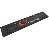 vidaXL-Keukenmat-wasbaar-cooking-print-60x300-cm-fluweel-zwart