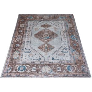 Veer Carpets Vloerkleed Karaca Blue/Brown 06 - 200 x 290 cm