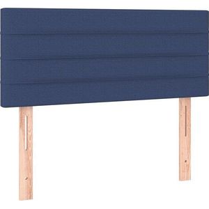 VidaXL Hoofdbord 100x5x78/88 cm Stof Blauw