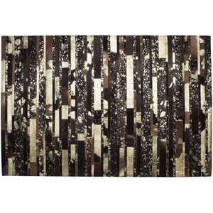 ARTVIN - Laagpolig vloerkleed - Bruin - 160 x 230 cm - Koeienhuid leer