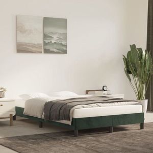 VidaXL Bedframe Fluweel Donkergroen 120x200 cm