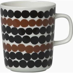 Marimekko Siirtolapuutarha Mok Bruin Zwart 25cl