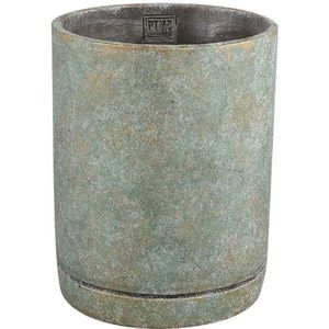 PTMD Bloempot Vik - 20x20x25 cm - Cement - Turquoise