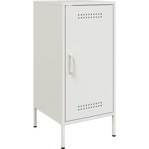 vidaXL - Dressoir - 36x39x79 - cm - staal - wit