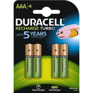 Duracell Rechargeable AAA 750mAh batterijen - 4 stuks