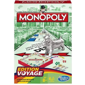 Hasbro Gaming Monopoly Edition Voyage - Compact spel voor 2-4 spelers vanaf 8 jaar