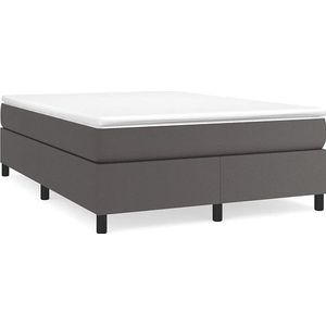 VidaXL Boxspringframe Kunstleer Grijs 140x190 cm