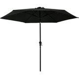 VidaXL Parasol LED-verlichting Stalen Paal 300cm Zwart