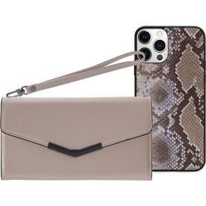 Mobilize 2in1 Elegant Magnet Clutch Apple iPhone 12 Pro Max Beige Snake