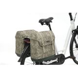 New Looxs Alba Double Bamboo Dubbele Fietstas MIK - Afneembaar - 42 liter - Zand