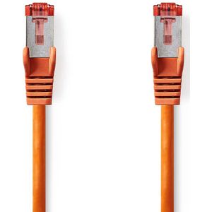 CAT6 S/FTP-Netwerkkabel | RJ45 Male - RJ45 Male | 0,15 m | Oranje Nedis