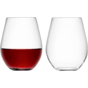 L.S.A. - Wine Wijnglas Rood 530 ml Set van 2 Stuks - Transparant / Glas