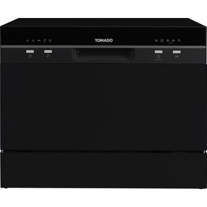 Tomado TDW5501B - Mini vaatwasser - Kleine vaatwasser - Vrijstaand - 6 couverts - 5 programma's - Energieklasse D - Zwart