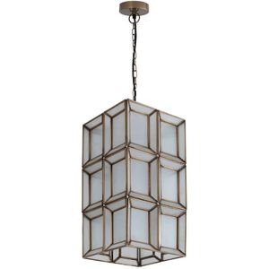 PTMD Layra Hanglamp - 24x24x45 cm - Glas - Wit