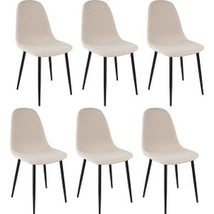 Set van 6 Kick eetkamerstoel Mees - Beige