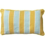 Dutch Decor STRIPES - Sierkussen katoen 30x50 cm - Lemon - geel - streepjes - Inclusief binnenkussen