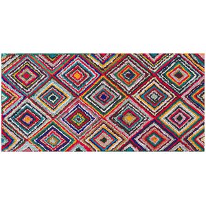KAISERI - Shaggy vloerkleed - Multicolor - 80 x 150 cm - Katoen