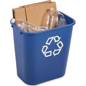 Rubbermaid recylagebak, zonder zijbakjes, 26,6 liter, blauw