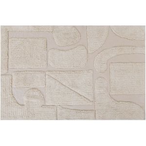 Beliani DIYADIN - Laagpolig vloerkleed - Beige - 160 x 230 cm - Katoen