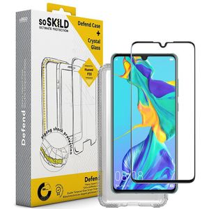 SoSkild Huawei P30 Defend Heavy Impact Case Transparent and Glass Screen Protector