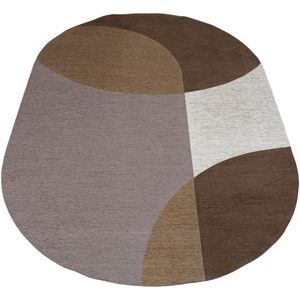 Veer Carpets Vloerkleed Eli Brown - Ovaal 200 x 290 cm