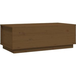 vidaXL - Salontafel - 100x50x35 - cm - massief - grenenhout - honingbruin