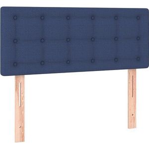 vidaXL - Hoofdbord - 90x5x78/88 - cm - stof - blauw