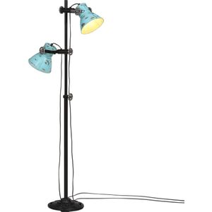 Vloerlamp 25 W E27 25x25x90/160 cm verweerd blauw