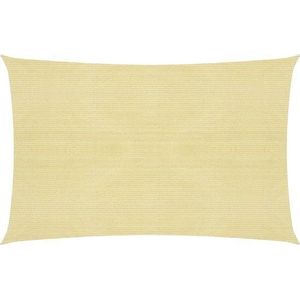 vidaXL - Zonnezeil - 160 - g/m² - 2x3,5 - m - HDPE - beige