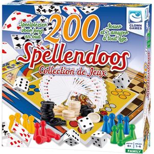 Clown Games Spellendoos 200dlg NL/FR/DU/EN - 200-delige spellendoos voor 1-6 spelers vanaf 6 jaar