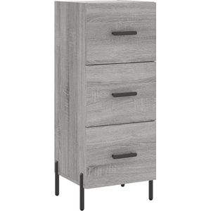 VidaXL Dressoir 34,5x34x90 cm Bewerkt Hout Grijs Sonoma Eikenkleurig