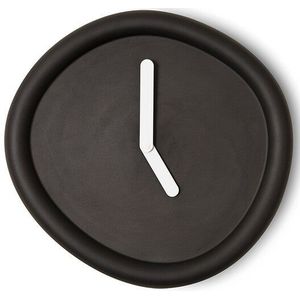 Ronde Klok Zwart / Round Clock Black - Design klok Werkwaardig