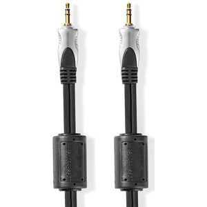 Stereo-Audiokabel | 3,5 mm Male - 3,5 mm Male | 5,00 m | Antraciet Nedis