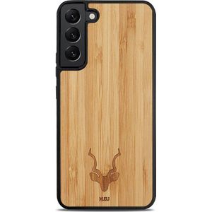 Kudu Samsung Galaxy S23 hoesje case - Houten backcover - Handgemaakt en afgewerkt met duurzaam TPU -