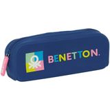 Schoolpennenzak Benetton Cool Marineblauw 18.5 x 7.5 x 5.5 cm