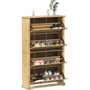 VidaXL Schoenenkast Corona 99x32x163,5 cm massief grenenhout