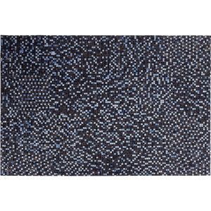 IKISU - Patchwork vloerkleed - Bruin - 160 x 230 cm - Koeienhuid leer