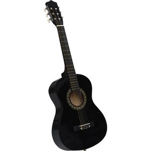 vidaXL - Gitaar - klassiek - beginner - en - kinderen - 1/2 - 34" - zwart