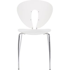 Beliani TRACY - Eetkamerstoelen set van 2 - Wit - Polypropyleen