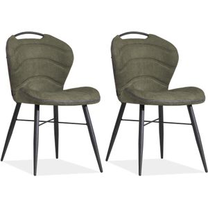 MX Sofa Eetkamerstoel Talent luxor kleur: Moss (set van 2 stoelen)