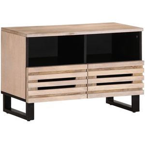 Tv-meubel 70x34x46 cm massief mangohout wit