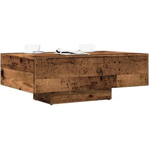 Salontafel 85x55x31 cm bewerkt hout oud houtkleurig