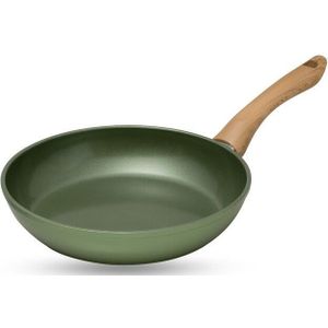 Just-Vegan-Koekenpan-CeraVegan-ECO-24-cm-aluminium-groen