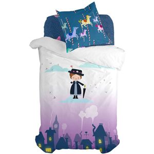 Dekbedovertrek set HappyFriday Mr Fox Nanny Multicolour Bed van 80 2 Onderdelen