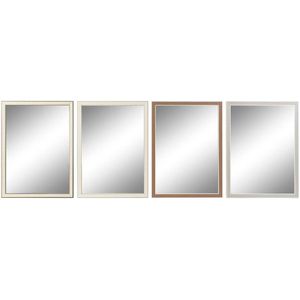 Wandspiegel DKD Home Decor 56 x 2 x 76 cm Kristal Grijs Bruin Wit polyestyreen (4 Onderdelen)