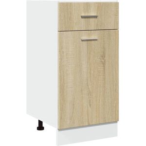 vidaXL - Onderkast - met - lade - 40x46x81,5 - cm - spaanplaat - sonoma - eikenkleurig