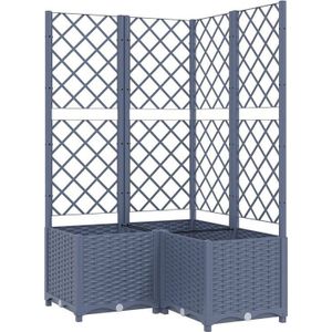 VidaXL-Plantenbak-met-latwerk-80x80x136-cm-polypropeen-donkergrijs