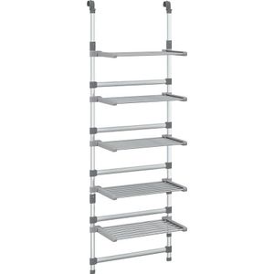 vidaXL - Droogrek - 5-laags - hangend - aluminium