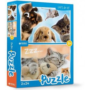 Rebo Productions Babydieren Legpuzzel Junior 24/24 Stukjes